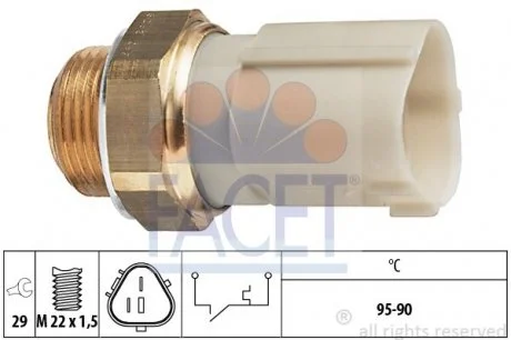 Датчик включения вентилятора A3/Leon/Octavia/Golf IV 96- FACET 7.5262