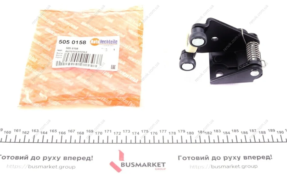 Ролик дверей (боковой/средний) Citroen Berlingo/Peugeot Partner 96-07 AUTOTECHTEILE 505 0158 (фото 1)