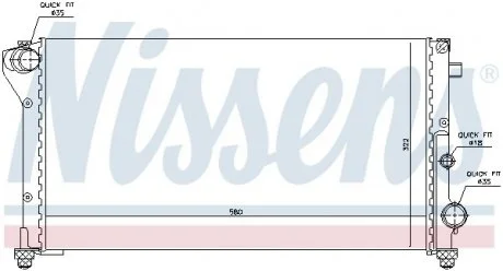 Радіатор FT PANDA(03-)1.1 i(+)[OE 51773192] NISSENS 617846