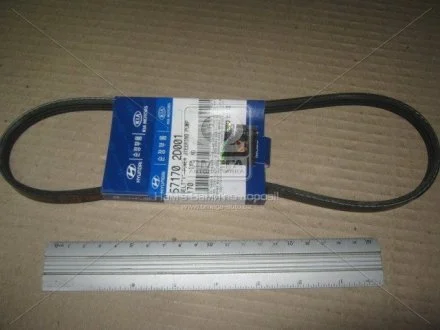 Ремень поликлиновый насоса ГУР Matrix (08-) MOBIS 571702D001