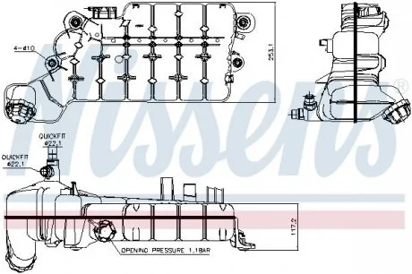 Компенсаційний бак, охолоджуюча рідина NS NISSENS 996046