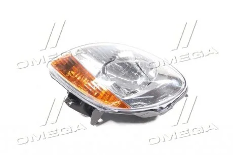 Фара ліва Renault Kangoo, Nissan Kubistar (03-) хром/жовт. під коректор TYC 20-A362-A5-2B