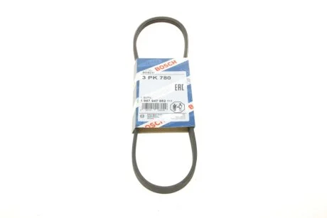 Ремінь генератора Renault 19 1.4 88-95 (3PK780) BOSCH 1987947852