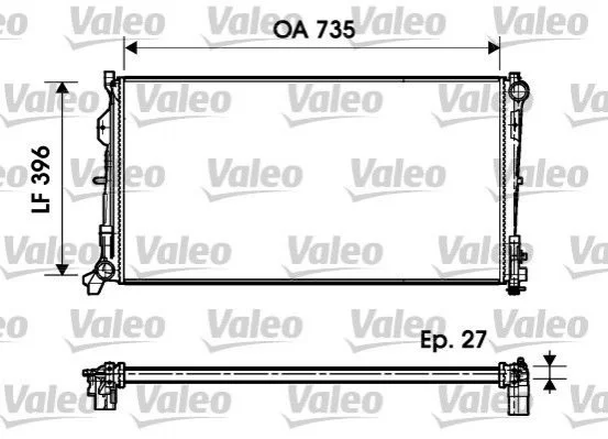 Радіатор VAL VALEO Valeo 732956 (фото 1)