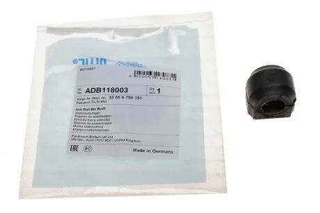 Втулка стабілізатора (заднього) Mini Cooper 06-16 (d=17mm) BLUE PRINT ADB118003