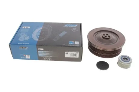 Шків колінвалу + шків генератора BMW 5 (E60)/X5 (E70) 2.5D/3.0D 02- (генератор 170А) IJS GROUP 17-1081KIT B