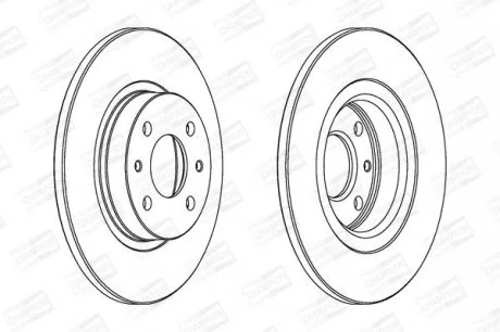 Гальмівний диск перед. BRAVO I/PANDA/PUNTO 97- компл. 2шт CHAMPION 561469CH