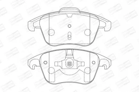 Колодки гальмівні дискові передні Citroen C4 Picasso (07-13), C4 II/ Peugeot 5008 I CHAMPION 573193CH