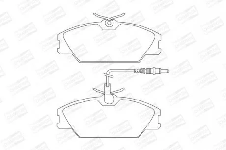 RENAULT Тормозные колодки передн.25 84-,Laguna I,Megane,Safrane I,II,Scenic 92- CHAMPION 571476CH