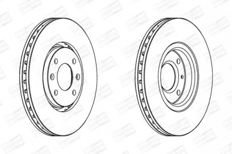 CITROEN Диск тормозной передн. C5 I,II,Xantia 2.0/2.0T/1.9TDI/2.0HDI 98- CHAMPION 562131CH