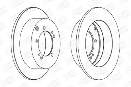 Диск гальмівний задній (кратно 2) Mitsubishi Lancer IX, Outlander (I,II), Pajero Sport I CHAMPION 562781CH