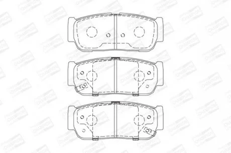 Колодки гальмівні дискові задні Kia Sorento I/ Ssangyong Rexton/ Rexton II, Kyron (05-14) CHAMPION 573676CH