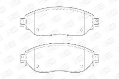 Колодки гальмівні дискові передні Renault Trafic III/ Opel Vivaro (15-) CHAMPION 573656CH