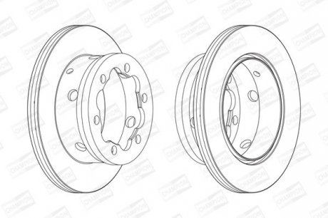 DB Диск тормозной задн. (вентил.) Sprinter 95-06 VW LT 96- (285*22) CHAMPION 567810CH