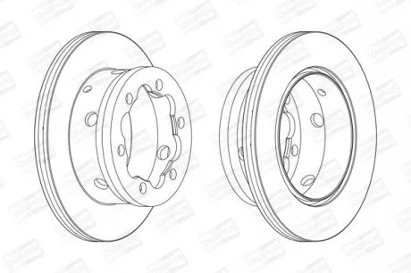 Диск гальмівний задній (кратно 2) MB Sprinter (96-)/ VW LT II CHAMPION 567810CH