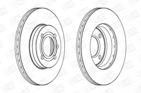 Диск гальмівний передній (кратно 2) VW Polo III (95-09) CHAMPION 561448CH