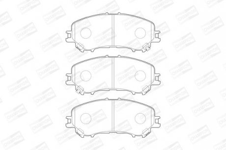Колодки гальмівні дискові передні Nissan Qashqai II, X-Trail III/ Renault Kadjar (15-) CHAMPION 573659CH