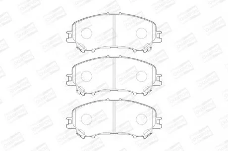 Колодки гальмівні дискові передні Nissan Qashqai II, X-Trail III/ Renault Kadjar (15-) CHAMPION 573659CH