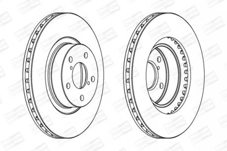 Диск тормозной передний (кратно 2шт.) Subaru Legacy CHAMPION 561667CH