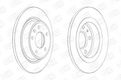Диск гальмівний задній (кратно 2) Chevrolet Cruze (J300) (09-) / Opel Astra J (P10) (09-15) CHAMPION 562640CH