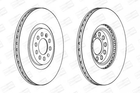 VW Диск тормозной передний Audi A3,Golf IV,Skoda SuperB 99- CHAMPION 562132CH