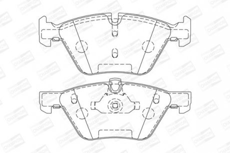 Колодки гальмівні дискові передні BMW Series 3 (E90) (05-), Series 5 (E60) CHAMPION 573151CH