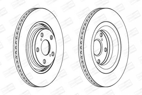 TOYOTA Диск тормозной передн.Avensis 2.0D-4D/2.2D-4D 08- CHAMPION 562726CH