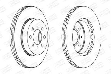 HONDA Диск тормозной передний (262mm)Civic 94-,CRX,Rover CHAMPION 561630CH
