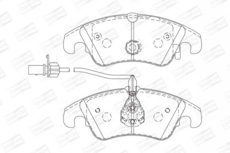 Колодки тормозные дисковые передние AUDI A4 B8 (8K2) 07-15, A4 B8 Avant (8K5) 07-15 CHAMPION 573247CH