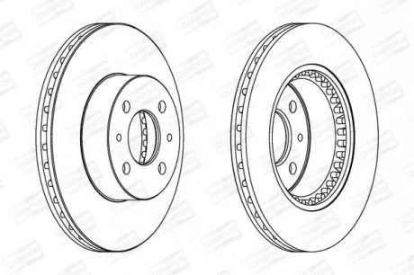 RENAULT Диск тормозной передн.Laguna 1.8I/2.0I,2.2D 95- CHAMPION 561592CH