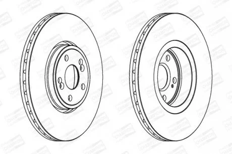 RENAULT Диск тормозной передн. Espace IV,Vel Satis 06- CHAMPION 562187CH-1