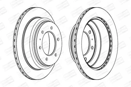 OPEL Диск тормозной задн. Frontera,Monterey,Isuzu 91- CHAMPION 562665CH