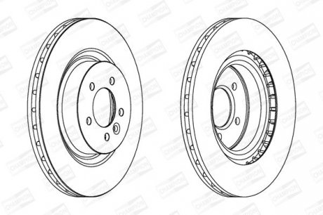 LANDROVER Диск тормозной передн.Range Rover Sport 05- CHAMPION 562654CH-1