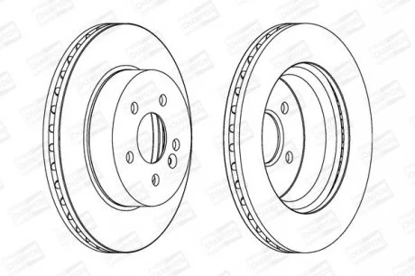DB Диск тормозной передн. (вентил.) W163 (ML-klasse) CHAMPION 562099CH