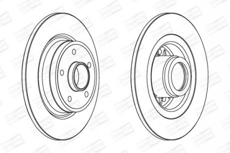 RENAULT Диск тормозной задн.(без подш!!!) Laguna 01- CHAMPION 562184CH-1