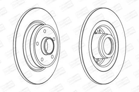 Гальмівний диск задн. Laguna (05-08)(без підшипника) CHAMPION 562184CH-1