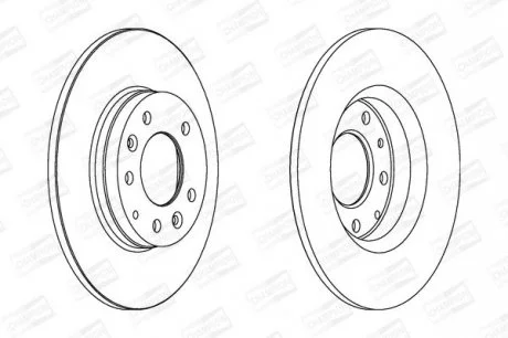 Диск гальмівний задній (кратно 2) Mazda 6 CHAMPION 562416CH