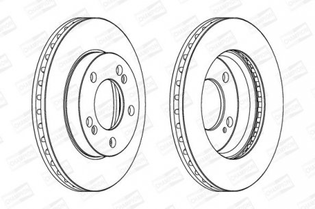 SSANGYONG Диск тормозной передн.Actyon,Kyron,Rexton CHAMPION 562785CH