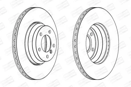 BMW Диск тормозной передн.1 E81/87,3 E90,X1 E84 04- CHAMPION 562395CH-1