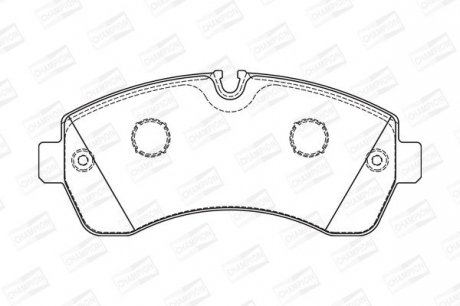 Колодки тормозные дисковые передние Sprinter/ VW Crafter 5T (06-) CHAMPION 573726CH (фото 1)