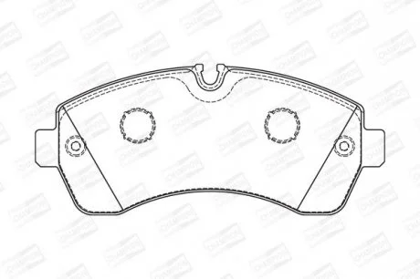 Колодки гальмівні дискові передні Sprinter/ VW Crafter 5T (06-) CHAMPION 573726CH