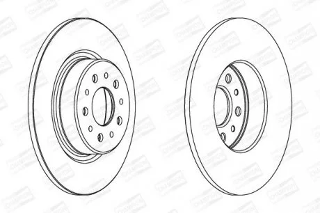 FIAT Диск тормозной задн. Alfa Romeo 156 (276*10) CHAMPION 562275CH