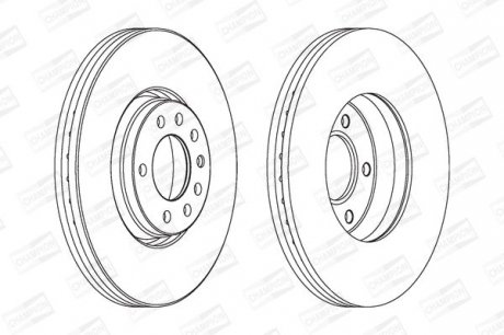 OPEL Диск тормозной передн.Astra G,H,Meriva,Zafira CHAMPION 562240CH