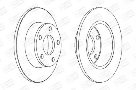 AUDI Диск тормозной задн Audi A6/A6 Avant Quattro CHAMPION 562690CH