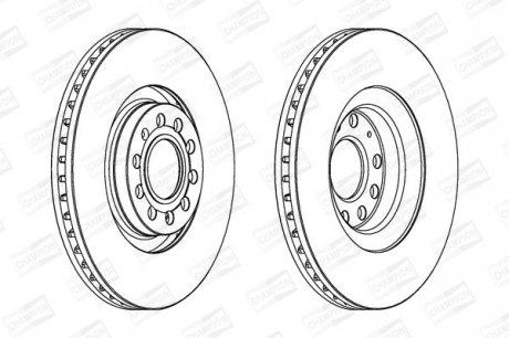 VW Диск тормозной передн.Audi A4,A6 2.7/4.2 98- CHAMPION 562978CH-1