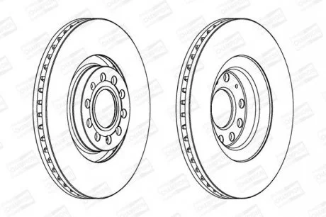 Гальмівний диск A4/A6/Allroad/Exeo (97-13) CHAMPION 562978CH-1
