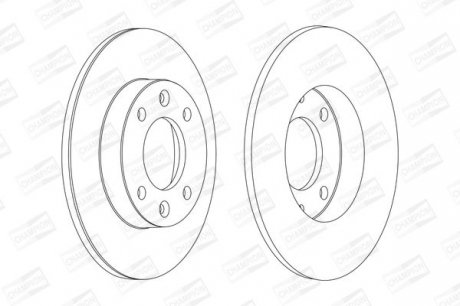 Диск гальмівний задній (кратно 2) Citroen Berlingo (96-11) CHAMPION 562130CH (фото 1)