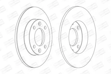 Диск гальмівний задній (кратно 2) Citroen Berlingo (96-11) CHAMPION 562130CH