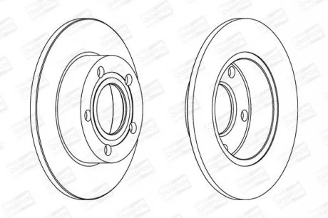 Диск гальмівний задній (кратно 2) Audi A4, A4 Avant Quattro CHAMPION 562005CH