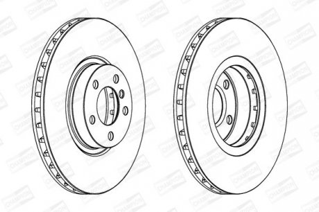 Диск тормозной передний BMW X5 (E70) 06-13, X5 (F15, F85) 13-18, X6 (E71, E72) 07-14 CHAMPION 562520CH-1